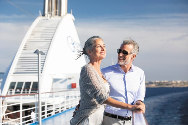 couple on board Regent Seven Seas Cruise