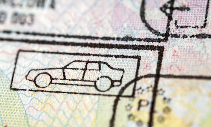 car stamp on license