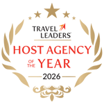 WorldVia Travel Network Travel Leaders' Host Agency of the Year 2026 WorldVia Travel Network Travel Leaders' Host Agency of the Year 2026
