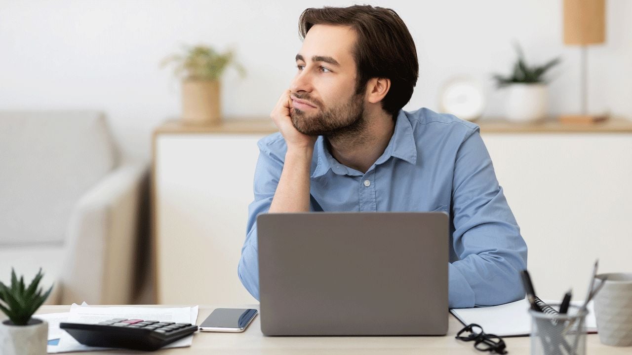 man on phone talking to customer