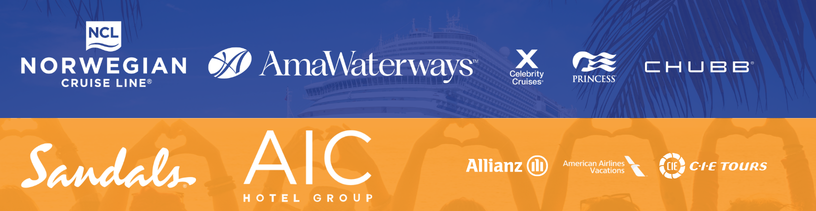 Immersions event sponsors including Sandals, Norwegian Cruise Line, AmaWaterways, AIC, and additional supplier partners. Immersions event sponsors including Sandals, Norwegian Cruise Line, AmaWaterways, AIC, and additional supplier partners.