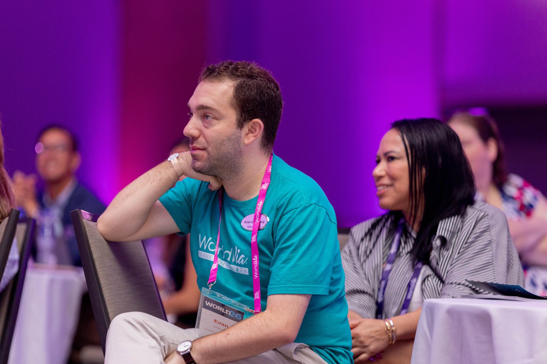 Advisors listening during a WORLD26 general session